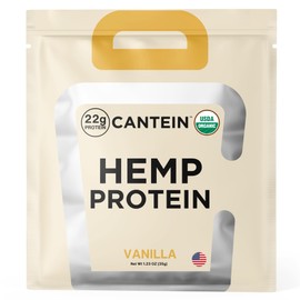 Cantein Organic Hemp Protein, Vegan Protein Powder, Clean Plant Based Protein Powder, Non Dairy Protein, Lactose Free Natural Protein, Gluten Free- 20 Servings, Vanilla