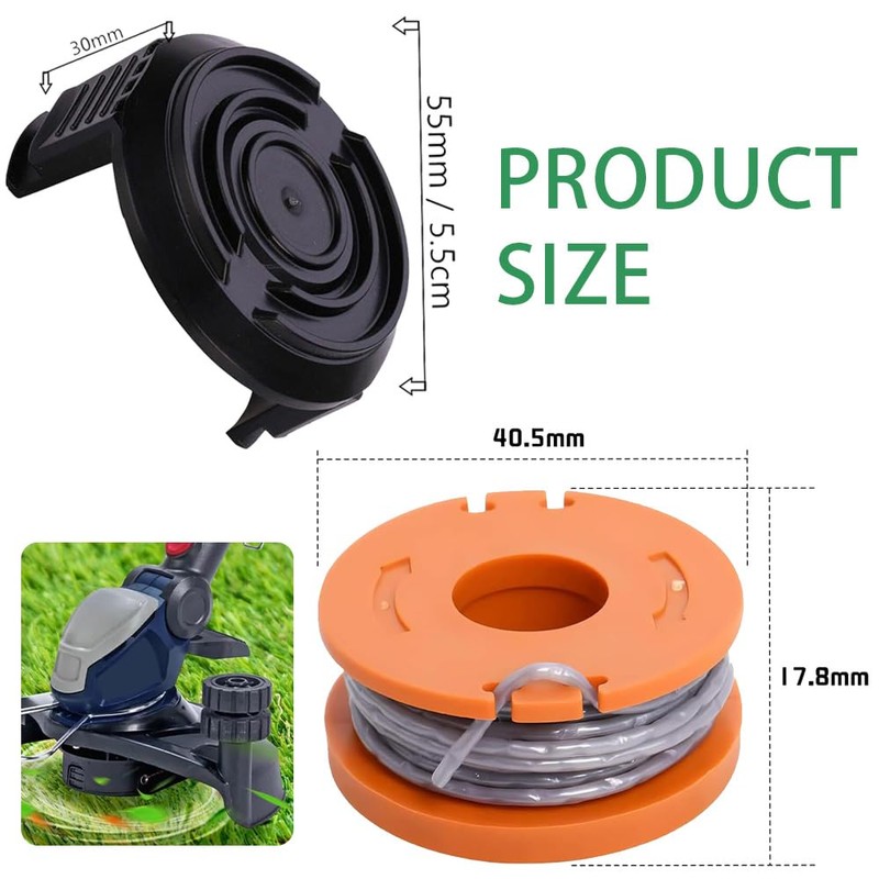 Galenkong 2 Pieces Strimmer Spool Line Compatible with McGregor MCT1825