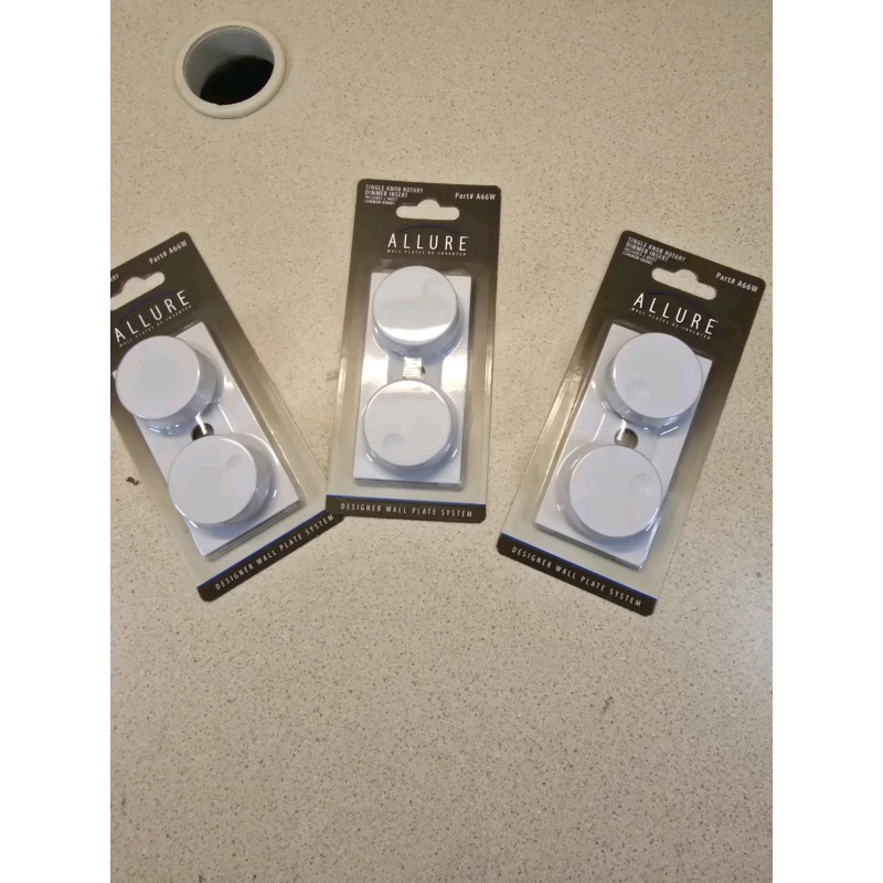 TayMac A66 White Allure Knob Dimmer 3 Pack