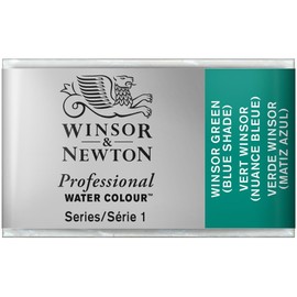 Winsor & Newton 0100719 Professional Aquarellfarbe, lebendige Wasserfarben in Künstlerqualität, hohe Farbbrillanz & Leuchtkraft, lichtecht, Archivqualität, ganzer Napf - Winsorgrün (Blauton)