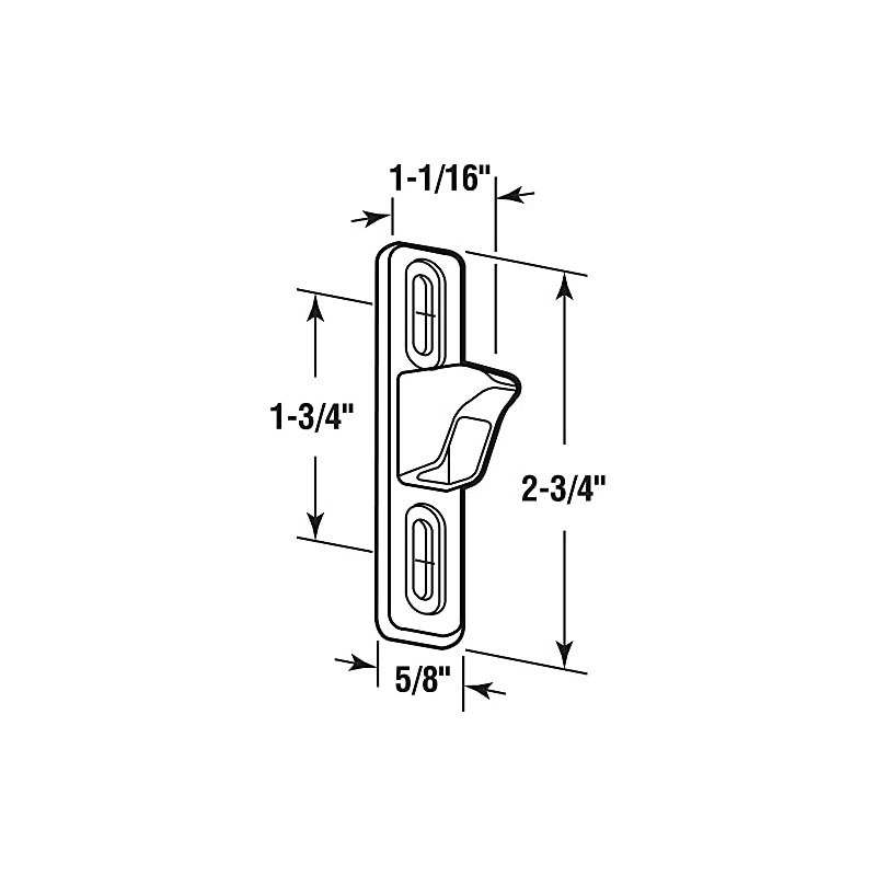 Prime-Line MP2082 Sliding Door 1/2 In. Wide Keeper with Chrome