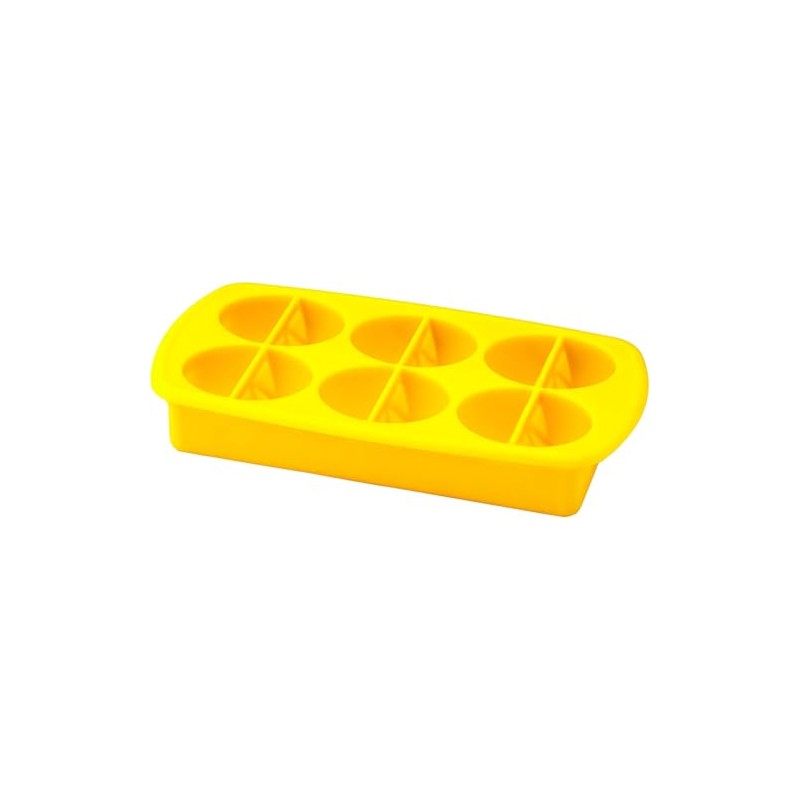 Joie Kitchen Gadgets 067742-291868 Silikon-Eiswürfelform mit Zitronenkeil, gelb