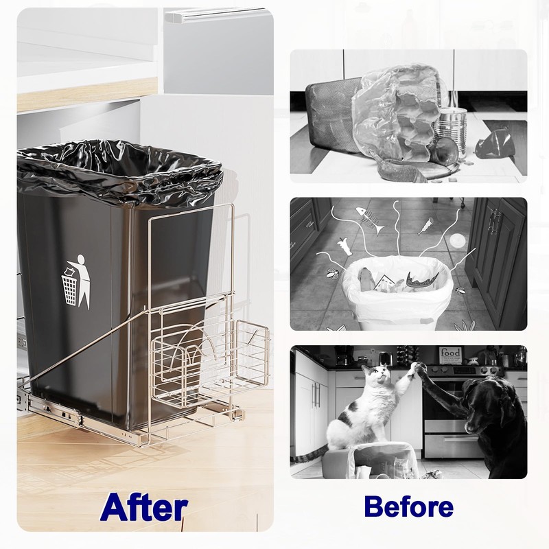 Hailivike Pull Out Trash Can Holder Under Cabinet, Under Sink