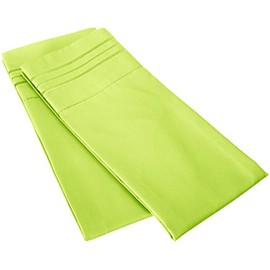 Elegant Comfort 2-Piece 1500 Thread Count Egyptian Quality Ultra Soft Wrinkle, Fade, Stain Resistant Pillowcases, King Size, Lime-Neon Green