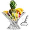 pobowlgarls Fruit Basket, Silver Creative Collapsible Stainless Steel Fruit Basket