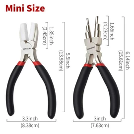 WISEUP Jewelry Pliers Set - 6 in 1 Bail Making Plier, Making Nylon Plier for Jewelry DIY Craft，Repair & Wire Wrapping，jewelry making tools