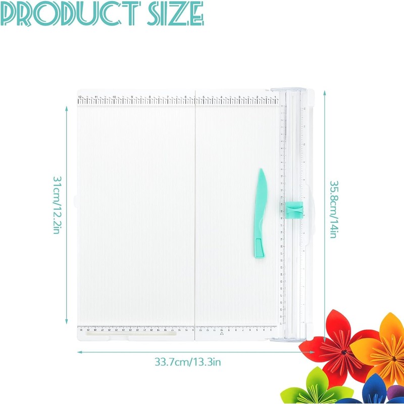 Craft Paper Trimmer & Scoring Board - 12.2x12.2 Inch Foldable