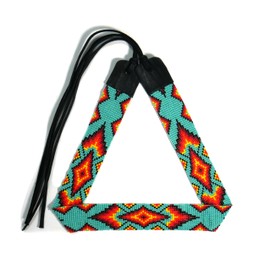 buybeaded Beaded Hat Band Native American Style Southwestern Cowboy Rode Handmade Head/Hat Band Collection 2 (PATTERN-15C)