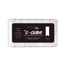 MakarttPro Puntas De Uñas Semicurvas Sin Curva En C Para Profesionales Y Principiantes (Cuadradas), Transparentes