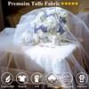 108" White Tulle Fabric Roll, Extra Large Matte Tulle Netting