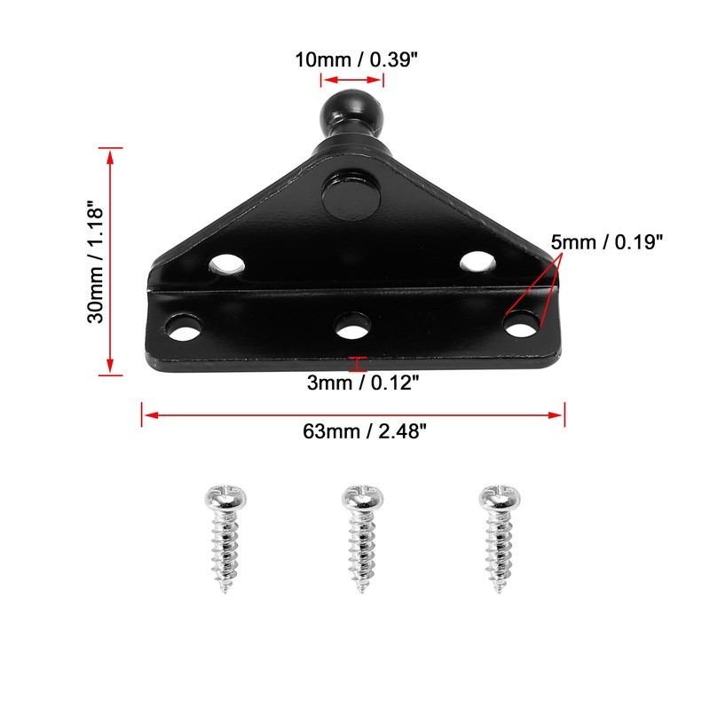X AUTOHAUX 4 Set 10mm Car Ball Studs Mounting Brackets