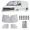 Windshield Sun Shade 3 Set for1996-2022 Express/GMC Savana, Insulated Front