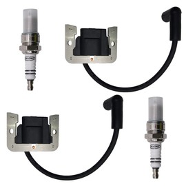 Partman 2 Sets 24 584 01-S Ignition Coil Moudle Kit Fit for Kohler CV18 CH18 CH20 CV20 CV23 CH22 CH730 Command Pro Twin-Cylinder with Spark Plug, Replaces 24 584 201-S 24 584 45-S