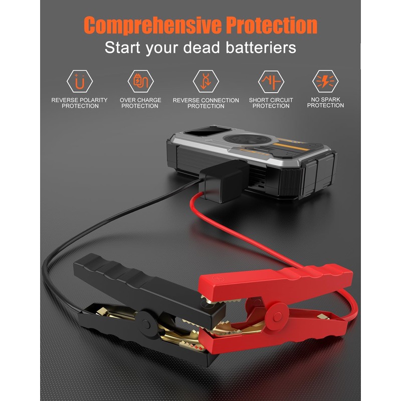 Eigotrav Car Battery Jump Starter with Air Compressor, car Jumper