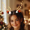 CAKURE Light Up Christmas Hair Clips Branches Hair Barrettes LED