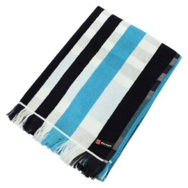 Bath Towel Porto White & Check Blue 60x120cm BE700301 Made in Portugal