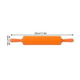 Rodillo de Amasar, Herramienta de Laminación de Silicona Colorida Rodillos de Masa Antiadherentes para Restaurante Cocina Pan Casero Galleta Fondant Pie Crust Pastelería(naranja)