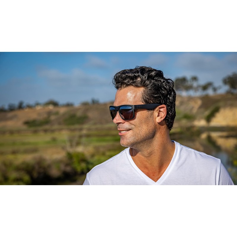 Kaenon Mens Burnet XL Sunglasses (Black Label, Ultra Black Mirror)