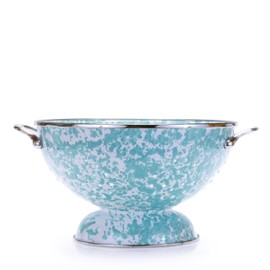 Golden Rabbit Enamelware - Set of 3 Colanders (Sea Glass Swirl)