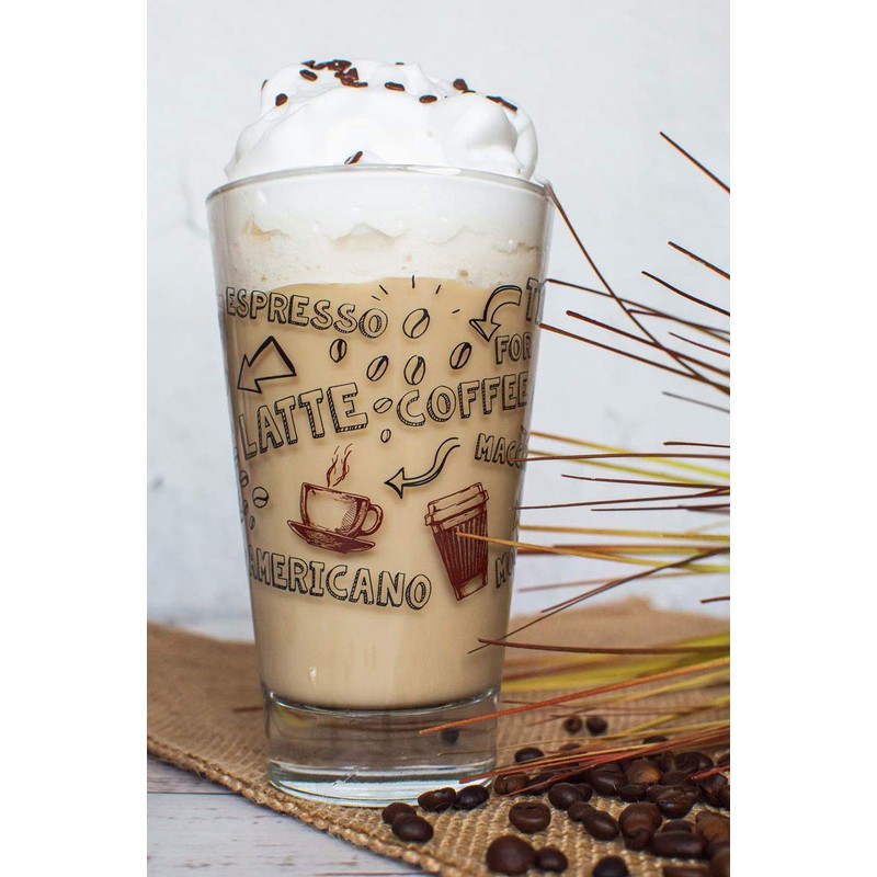 Sendez 6 Latte Macchiato Glasses 310 ml Coffee Glasses Drinking