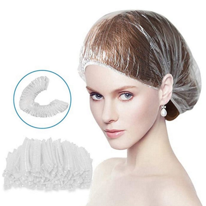 Ajintrade Multipurpose Hair Vinyl Cap 100P Visitor Shoe Covers Disposable