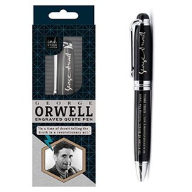George Orwell Engraved Quote Pen - In a time of deceit, telling the truth is a revolutionary act.