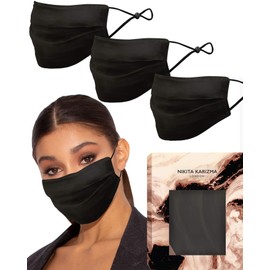 Beverly Hills Silk Mask Collection in Black 3 Pieces by KARIZMA 19 Momme 100% Mulberry Silk 6A Grade