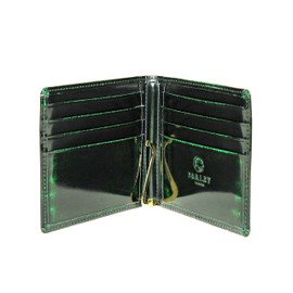 PERLY PC-11 CLASSIC Money Clip, Cowhide Leather Kip, Georgia Green, Gradient, Made in Japan, green