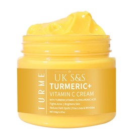 Turmeric & Vitamin C face cream. Anti-aging cream that reduces dark spots and brightens skin. Heals acne and repairs damaged skin. Soften and smoothens skin.