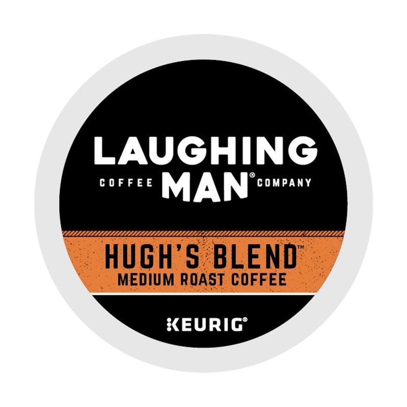 Laughing Man Hugh's Blend, Single-Serve Keurig K-Cup Pods, Medium Roast