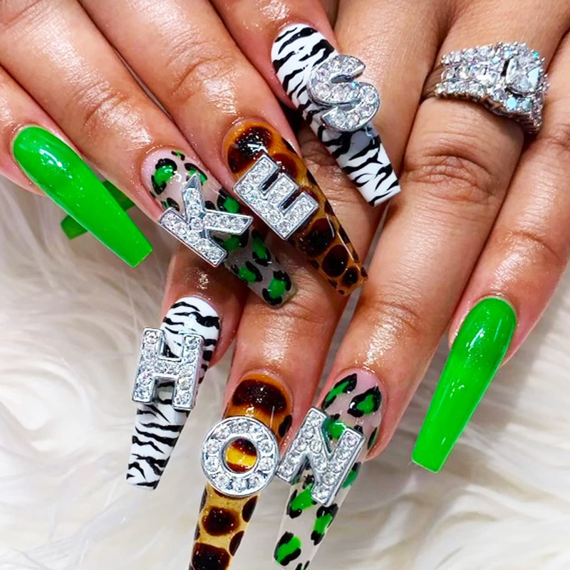 AIERSA 52 colgantes de uñas en 3D para decoración de