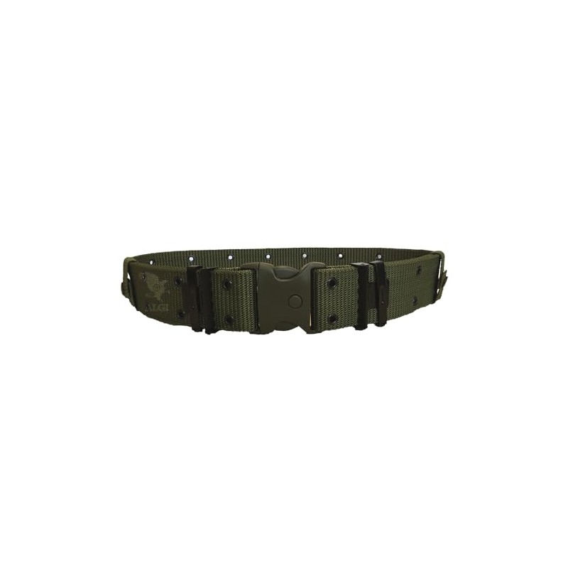 ALGI Cinturone Verde Tattico H 5,50 cm con Fibbia Sicurezza