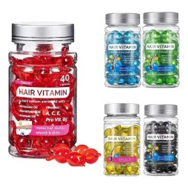 Capsulas Capilar Vitamina Aceite Suero Nutrición 6 Frascos
