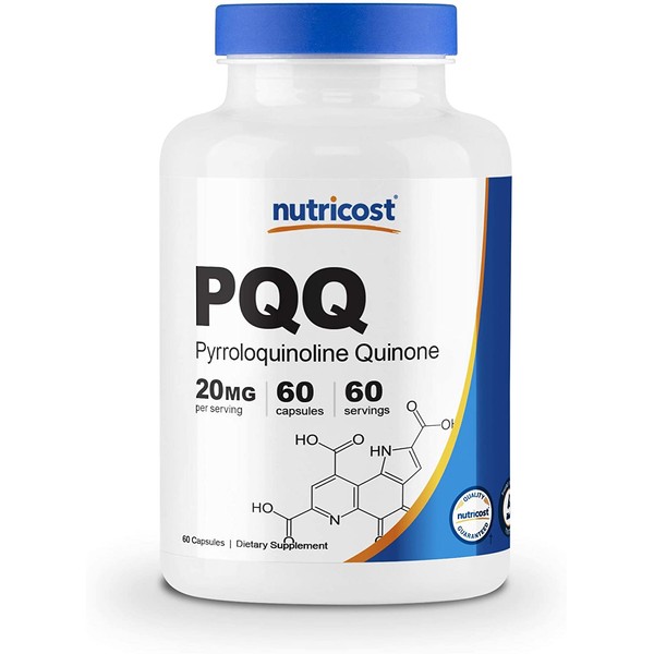 Nutricost PQQ (Pyrroloquinoline Quinone) 20mg, 60 Capsules - Veggie Capsules, Non-GMO, Gluten Free