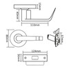 HISAFE Commercial Passage Door Lever Heavy Duty Grade 2 Handle,