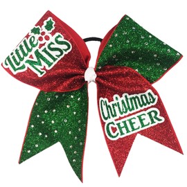 Little Miss Christmas Cheer Hair Glitter Bow