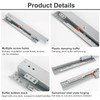 Undermount Drawer Slides, Bottom Mount Invisible Soft Close Pull Out