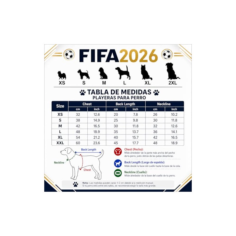 Playera para Perro con diseño Oficial FIFA – Inglaterra –