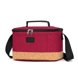 Nanxson Insulated Freezable Lunch Bag Leakproof Cooler Tote Large Lunch Pail Picnic Beach Food Bag with Adjustable Shoulder Strap (7L,Prune)