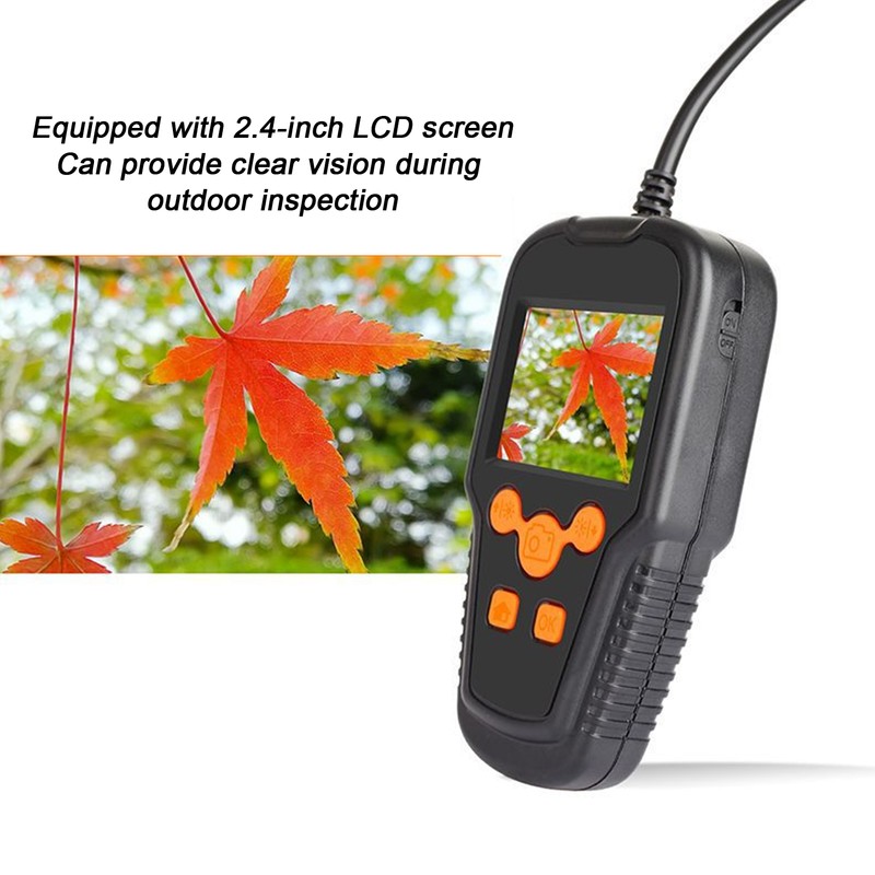 2MP Industrial Endoscope Handheld 2.4in HD Screen Waterproof 8mm Lens