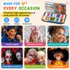 Face Painting Kit for Kids, 50 Split Colors with Glitter