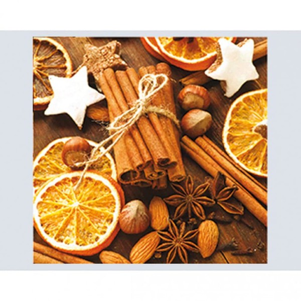 20 Napkins 33 x 33 cm in Christmas Design (Cinnamon