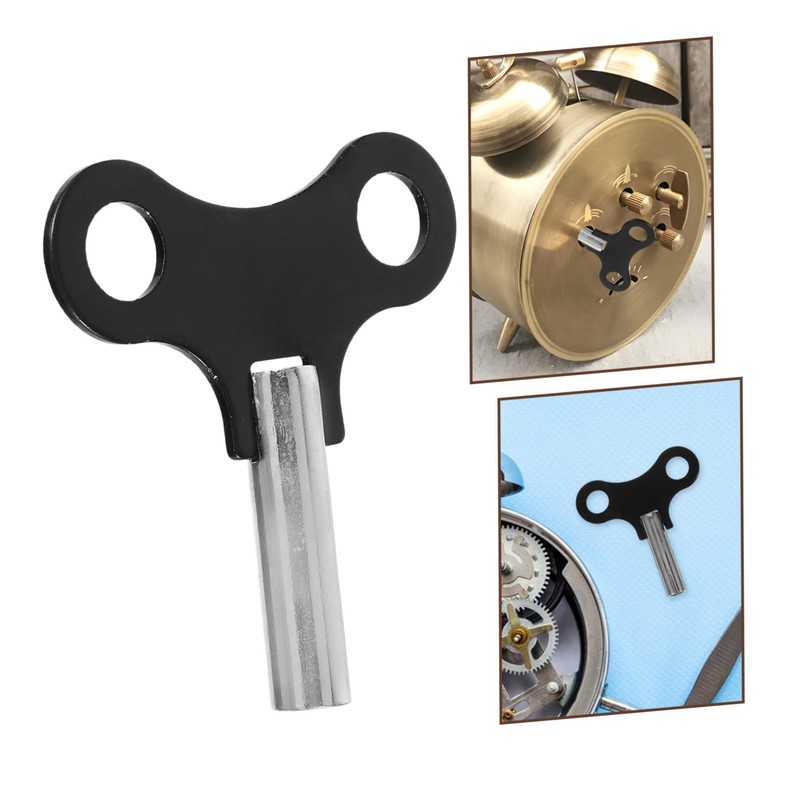 TEHAUX Steel Clock Winding Key Durable Precision Tool for Clock