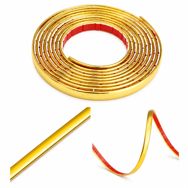 Self-Adhesive Mirror Frame Trim 5m - Flexible PVC Molding Strip