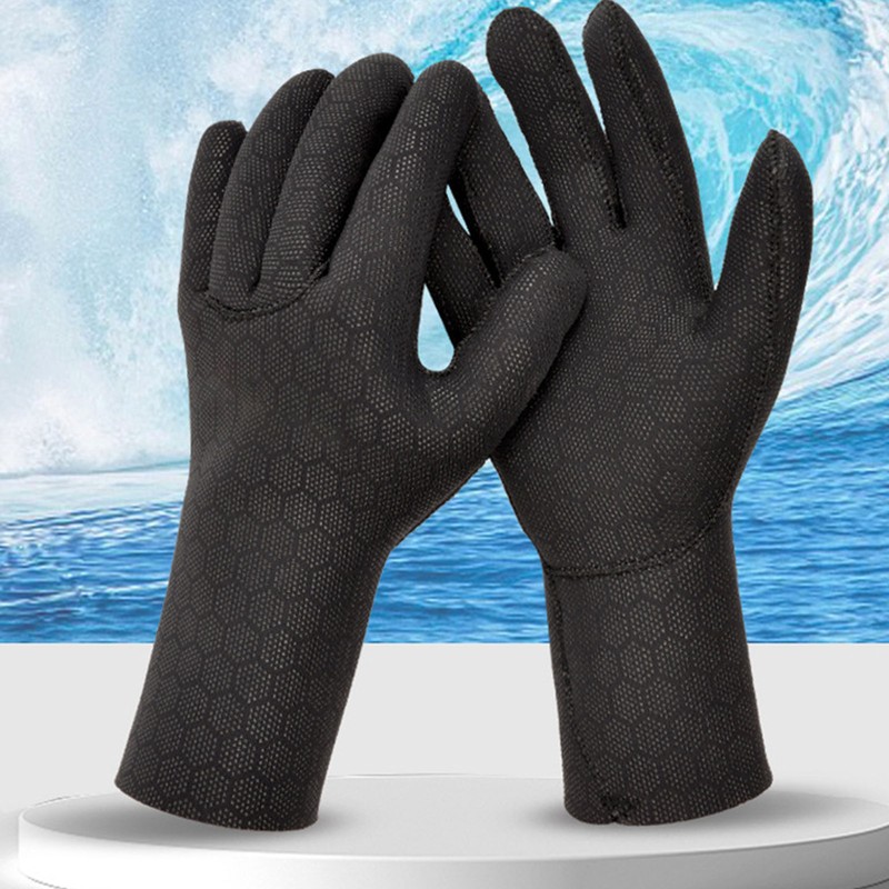 1 Pair Diving Gloves Warm Cold Proof Prevent Slip 3mm