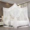 NXGIO Bed Canopy Curtain Double Layer 4 Corners Post Lace