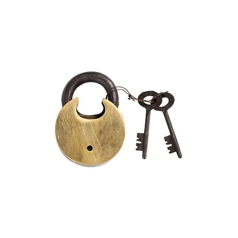 Solid Brass Alcatraz San Francisco Prison Padlock Lock with Keys