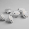 10PCS Kitchen White Cabinet Knobs and Pulls Round White Dresser