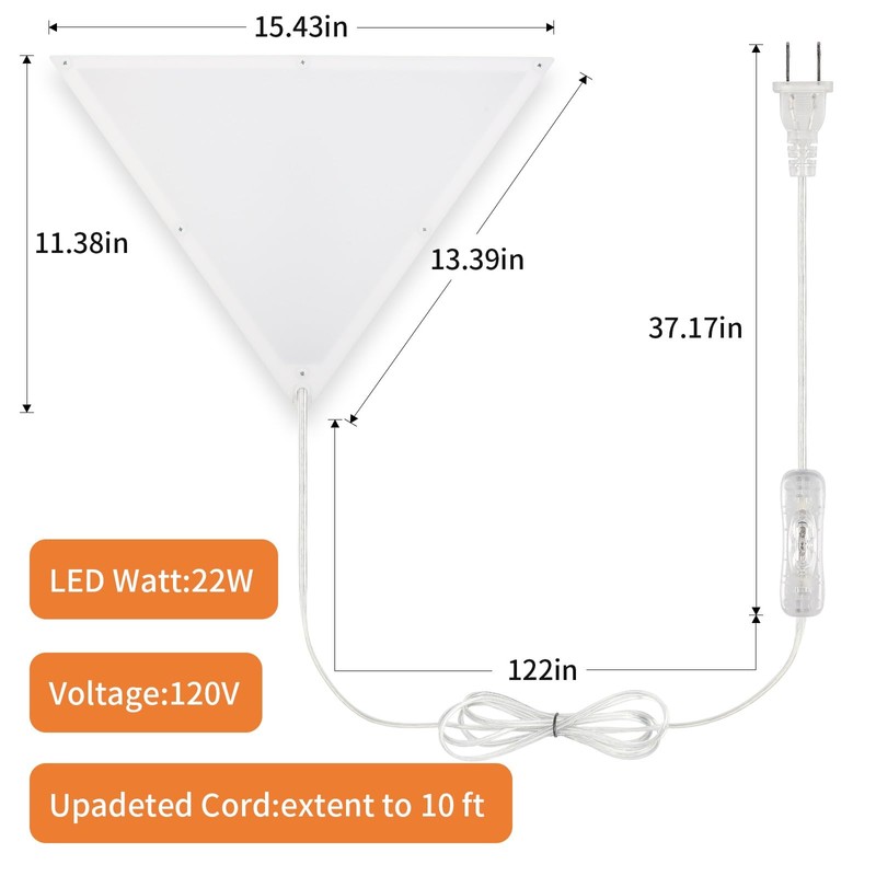 Zlierop Upgraded Corner Lights for Living Room, 22W 2200LM LED