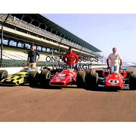 OnlyClassics 1969 INDY 500 Front Row 8X10 Photo A.J. FOYT Bobby UNSER Mario ANDRETTI USAC Win